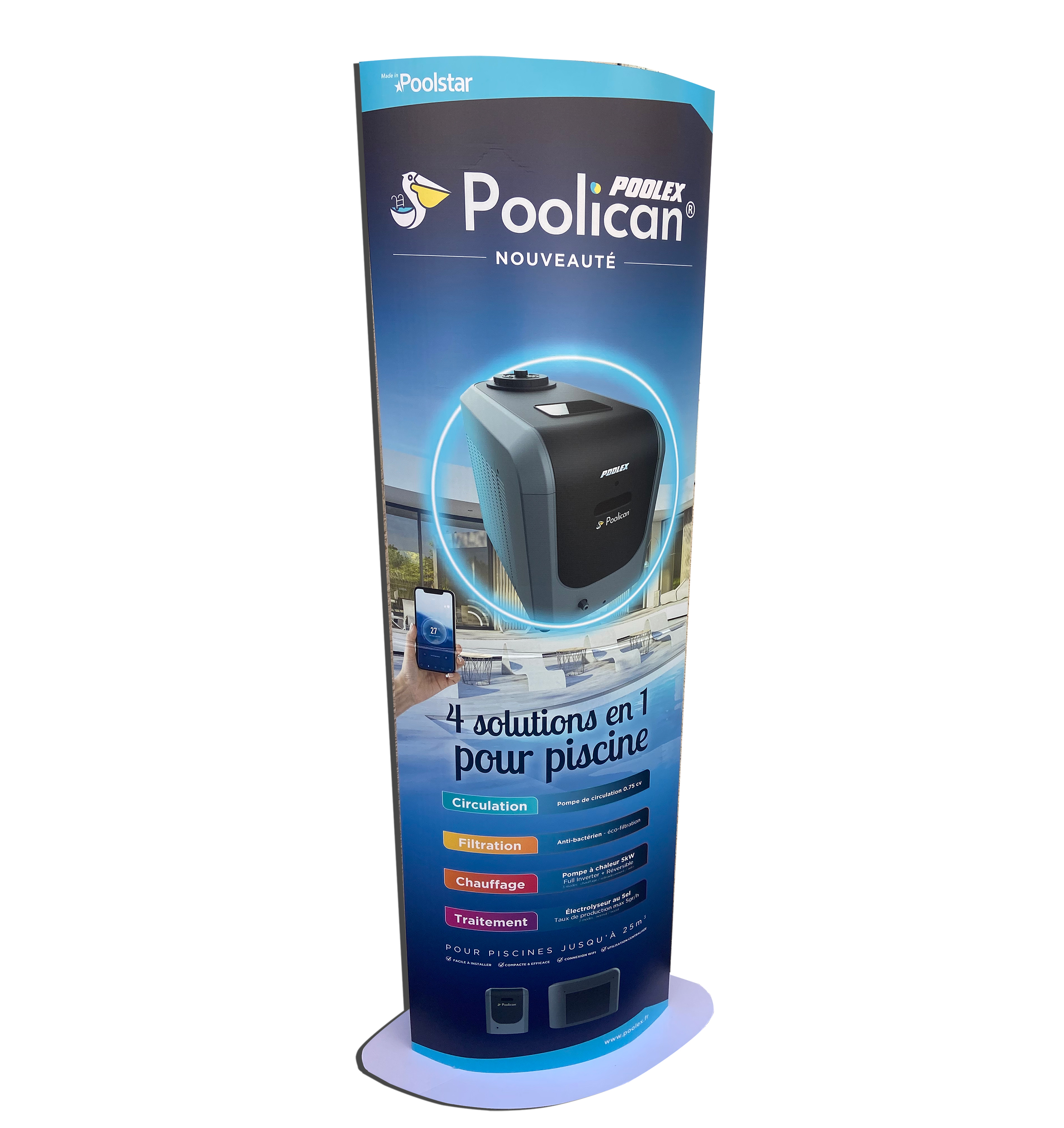 Totem carton sur mesure POOLSTAR